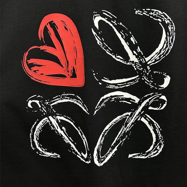 売上総額１位！ロエベ 半袖Tシャツ 偽物 ブラックサイズM los37067